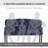 Tufted Bench Cushions For Outdoor Furniture, 3-Seater Replacement For Swing Chair, Patio Sofa/Couch, Overstuffed, Includes Backrest, Dark Blue