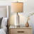 20"white Ceramic Lamp With Charging Port Suitable For Living Room,bedroom,desk,office