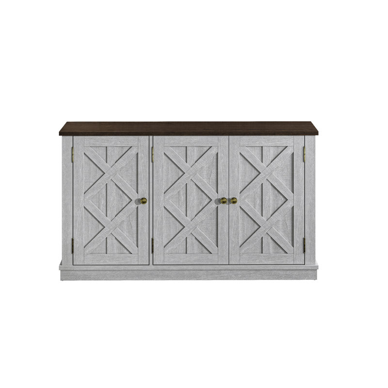 Arshia 48'' Sideboard, Saw Cut-off White