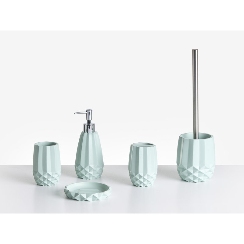 Bathroom Accessory Set, Mint Green