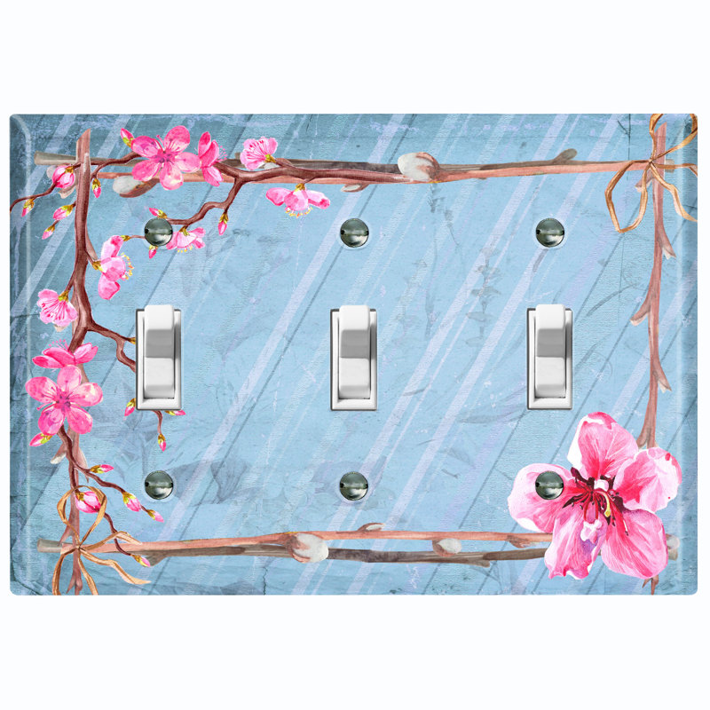 Patterned 3 - Gang Toggle Light Switch Standard Wall Plate