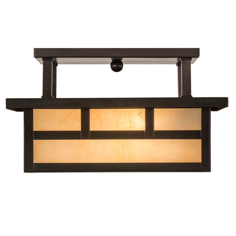 Plafonnier semi-encastré 17 po 2 lumières Almont