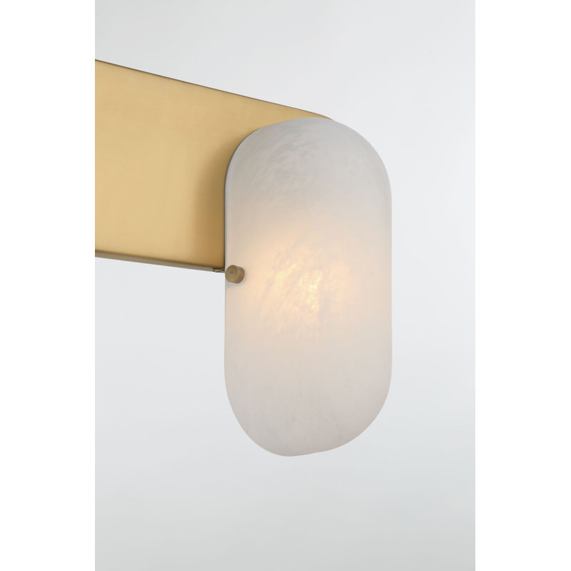 Heathcote Vanity, 2 Lights, 8.5" H x 16" W x 3.5" D, 120 W