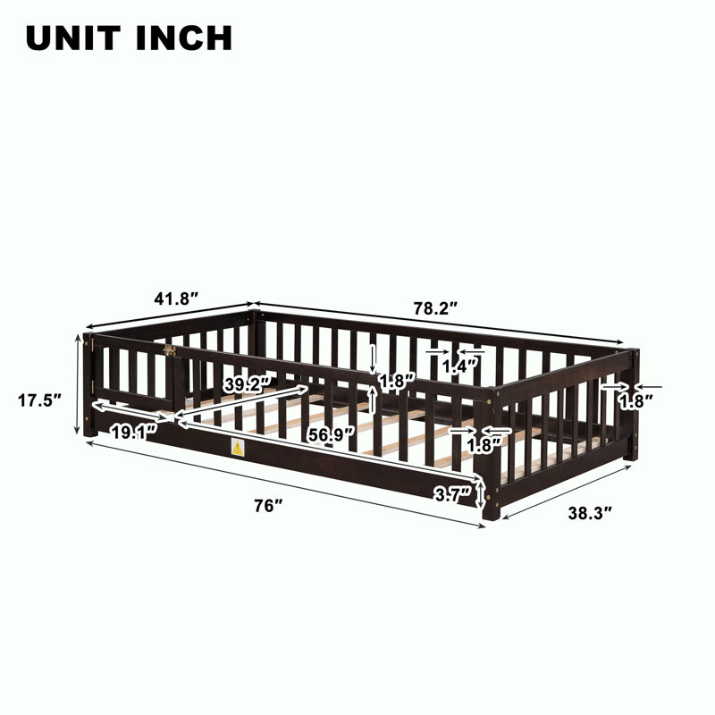Platform Bed, Twin, Espresso
