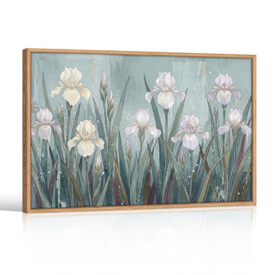 Iris Garden Canvas Wall Art Oil Painting Print Set Of 1