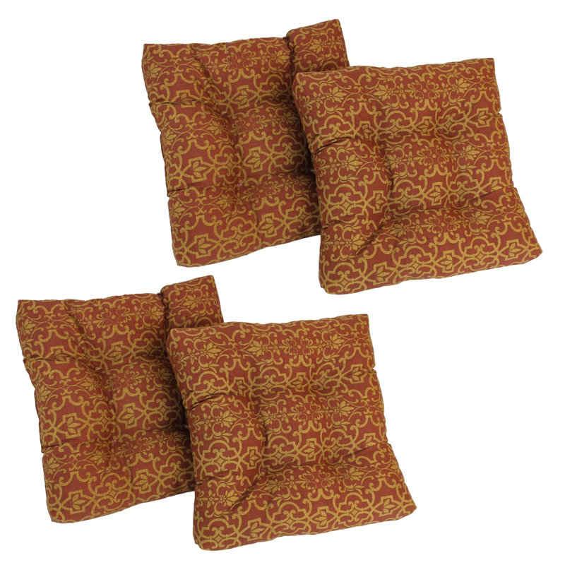 Outdoor 5'' Seat Cushion, Brown/Red