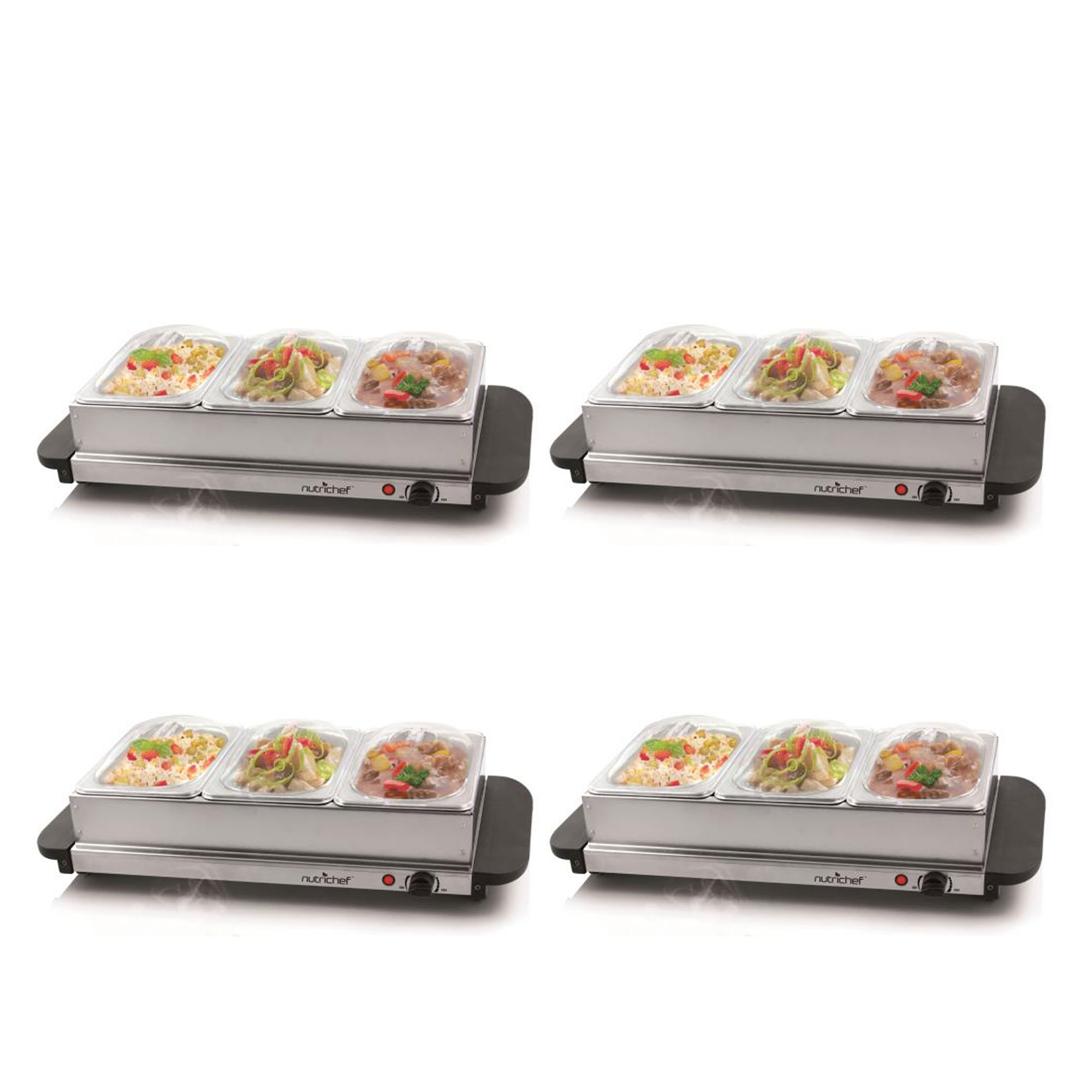 NutriChef PKBFWM33 - Food Warming Tray / Buffet Server / Hot Plate Warmer 