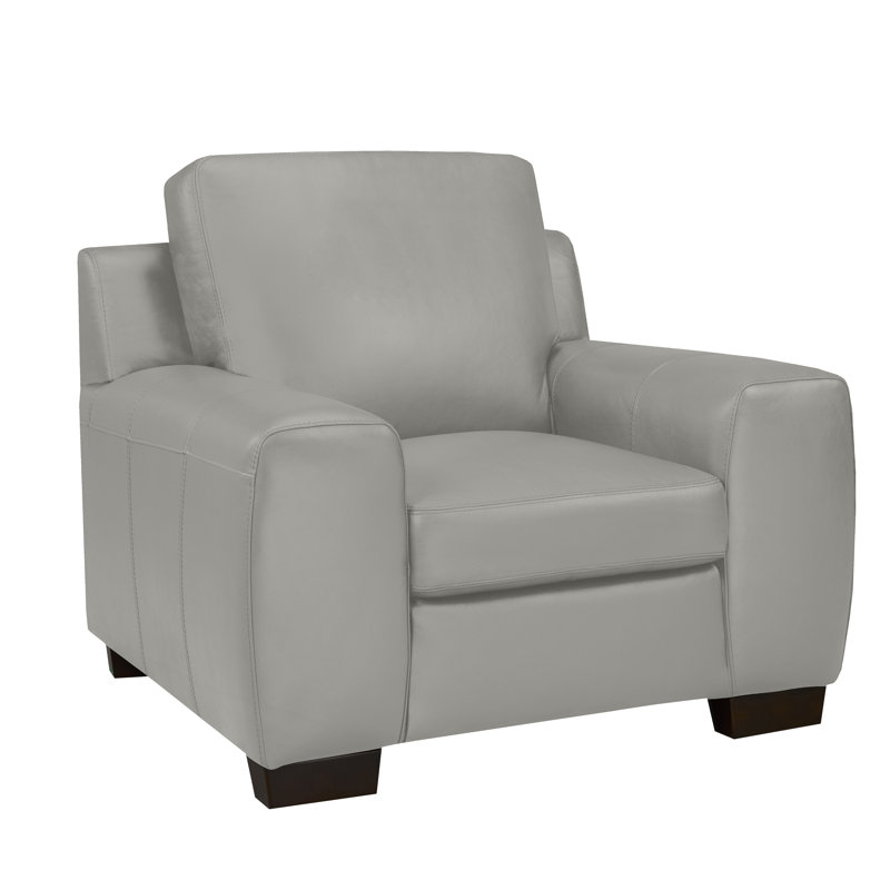 Fauteuil Lynsey, Cuir gris nuage
