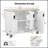 51 Inch Fluted Kitchen Island With Drop Leaf, Farmhouse Accent On Wheels, Internal Storage Rack, And Towel Rack For Modern Kitchens-1286633837