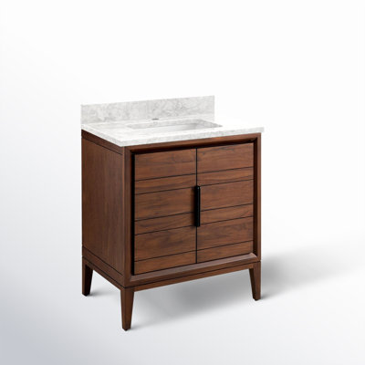 30" Aliso Single Bathroom Vanity Set with Rectangular Undermount Sink