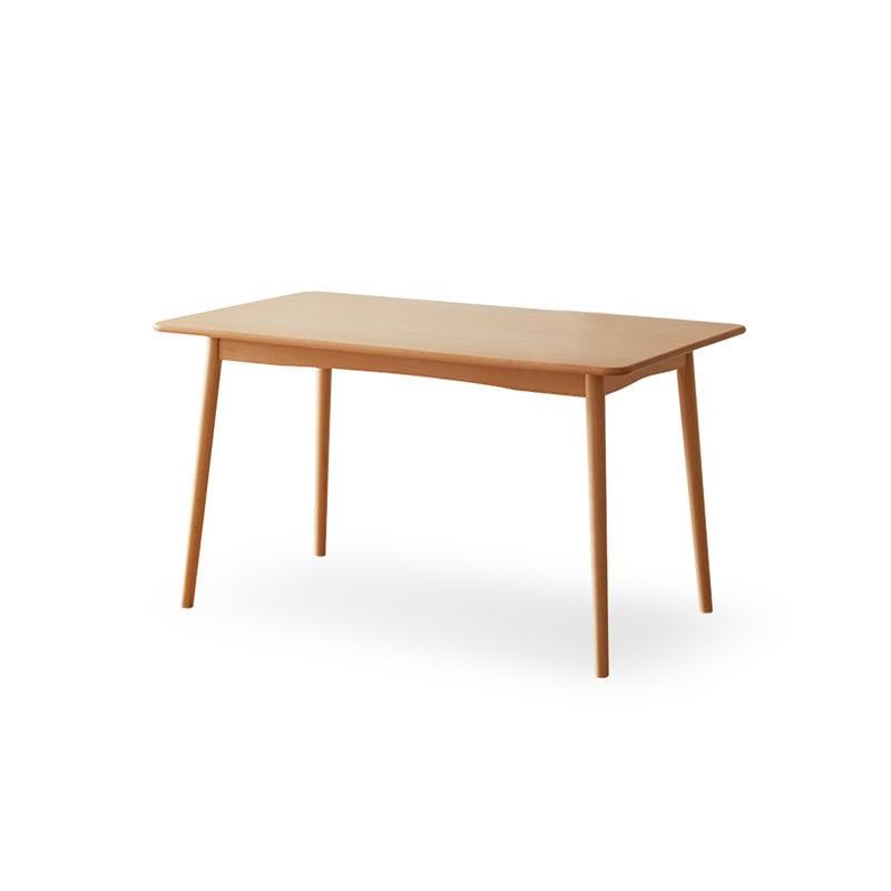 Burlywood Rectangular Solid Wood Dining Table, 29.53"H x 51.18"L x 29.53"W