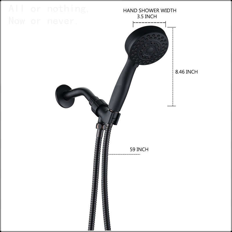 Pomme de douche à main avec boyau, pommes de douche à haute pression, bronze huilé, Bronze huilé, bronze