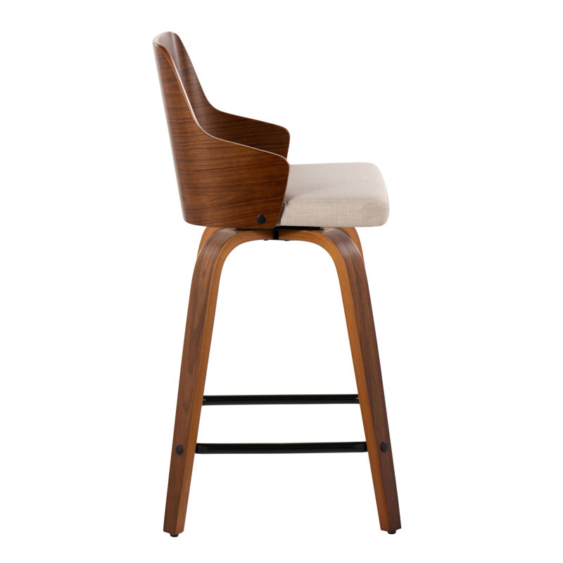Lakyia Swivel Upholstered Counter Stool, Counter Stool (24” Seat Height)