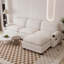 Canapé de style moderne en velours côtelé de L 113 po 3 + 1 de 113 po, canapé modulaire modulaire en nuage avec repose-pieds, éponge à haute résilience 35D et coussin épais double épaisseur, porte-gobelets, sacs de rangement-620022995