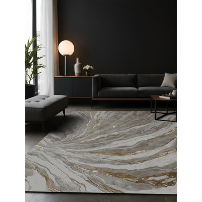 Tapis noir soyeux et moelleux