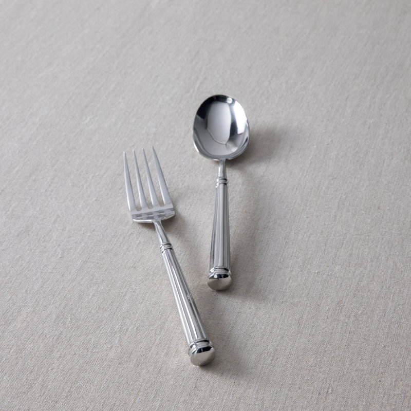 Nyssa 5 Piece Stainless Steel Flatware Set, Service for 1
