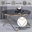 Table basse en verre noir et finition champagne