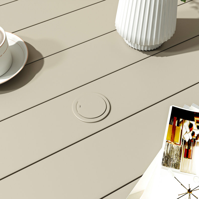 4-Person Outdoor Dining Set, Cream/Cream
