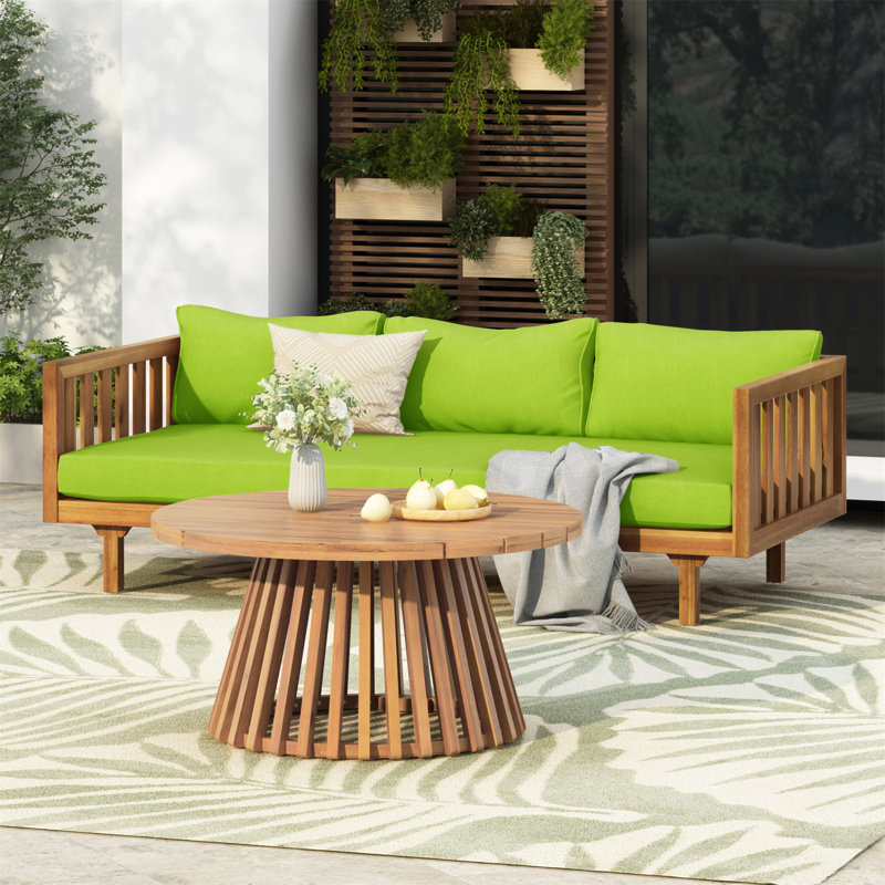 PATIO FURNITRE SETS : CLAREMONT 3 SEATER DAYBED + ACACIA WOOD TABLE