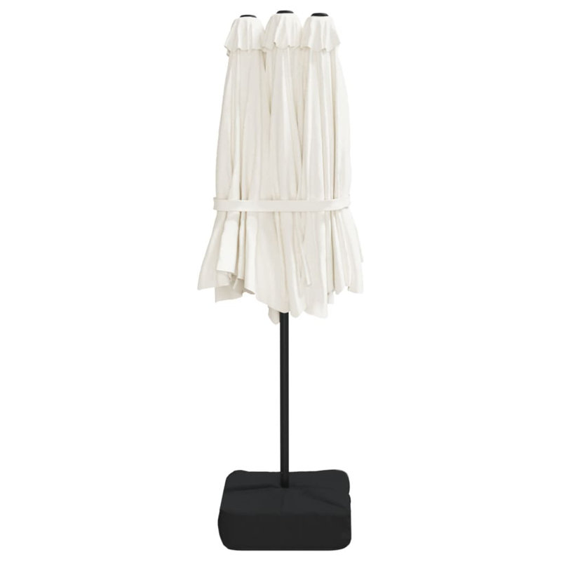  Parasol de jardin grand parasol en polyester blanc sable