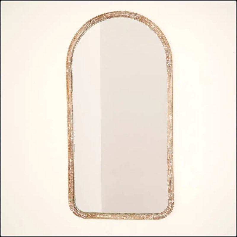 Arched Full Length Wall Mirror with Mango Wood Frame