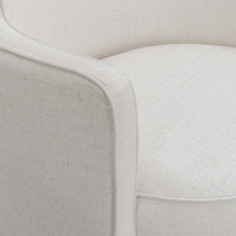 Chaise pivotante en lin crème recyclé Passe