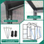 Serre en polycarbonate durable avec cadre en aluminium, base surélevée et ancrage pour une plantation à l'année-124683682