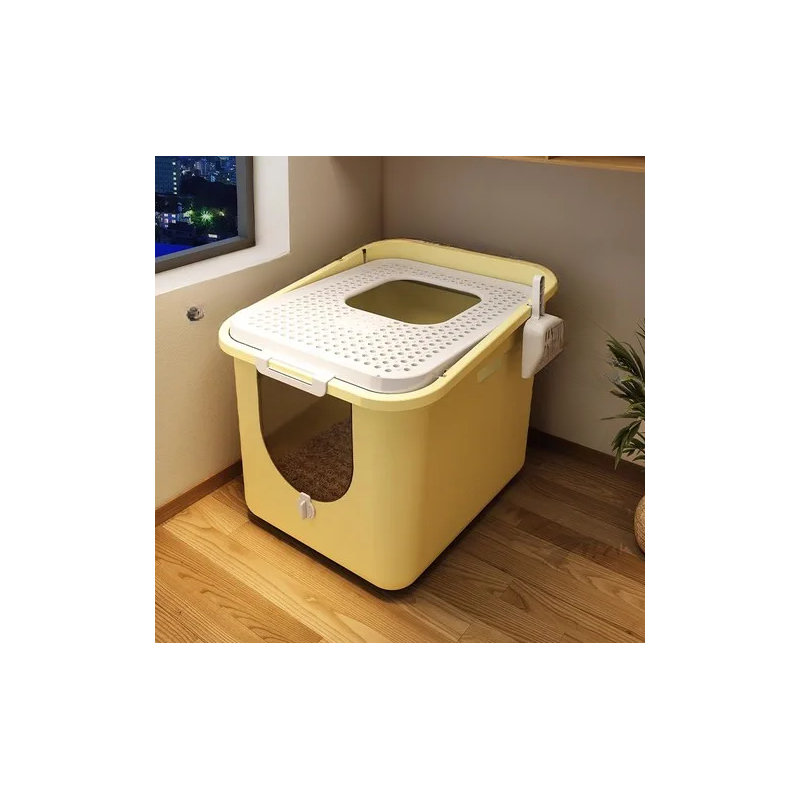 Gower Plastic Litter Box, Yellow