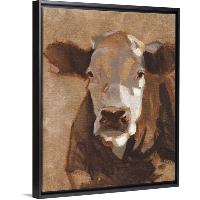 East End Bétail I - reproduction d'art sur toile, H 31,7 po x l 25,7 po x P 1,75 po, Cadre flottant noir