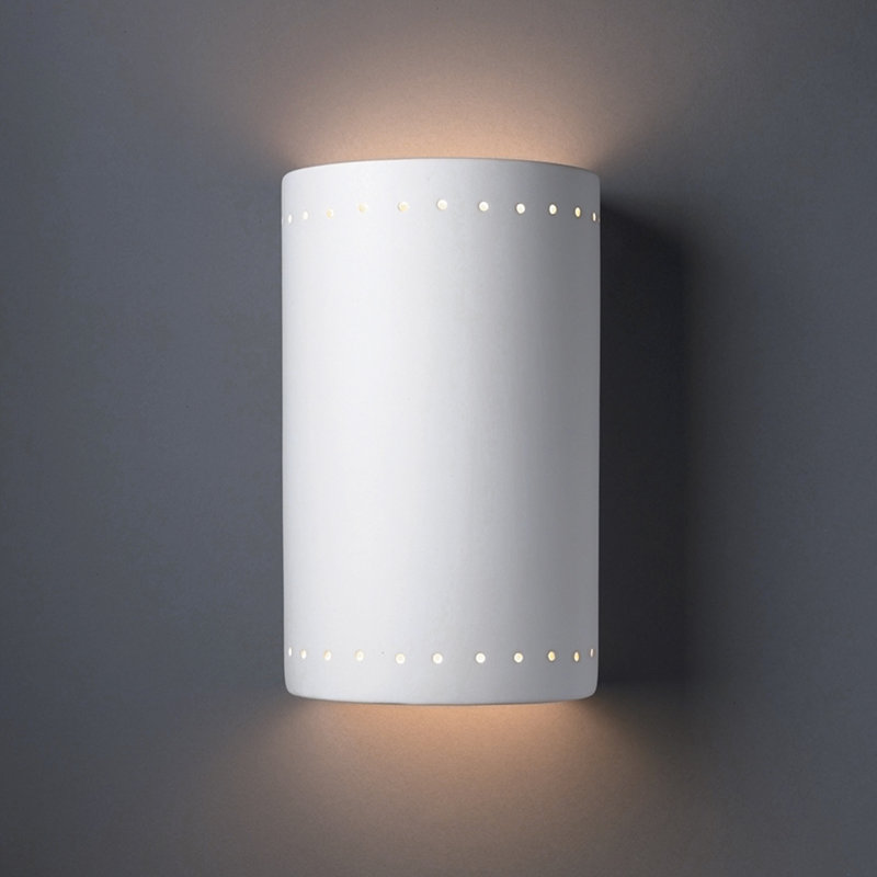 Bartnik Ceramic Flush Mounted Sconce, Bisque