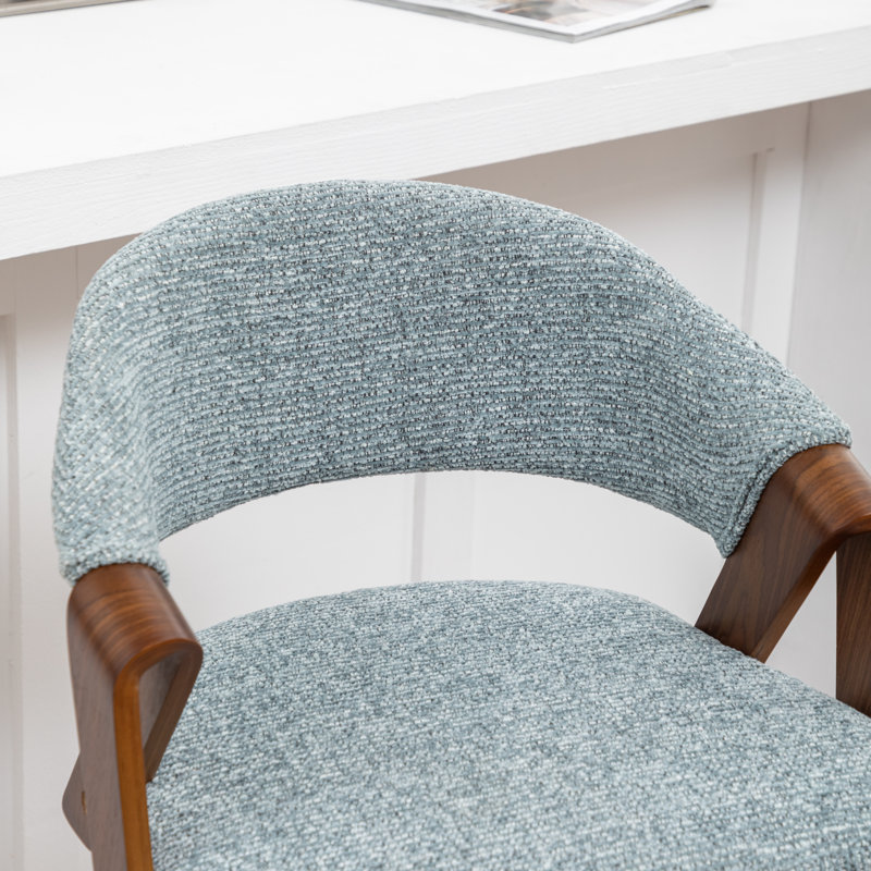 Providence Upholstered Swivel Counter Stool, Blue