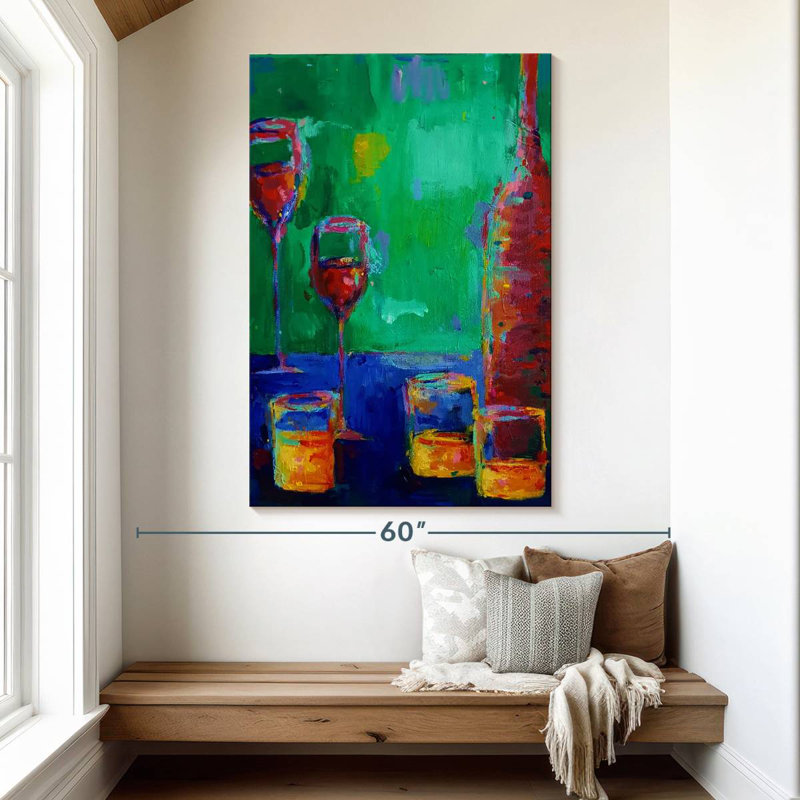 Yarlin Wine And Whiskey, 51" H x 34" W