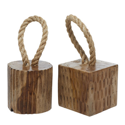 Ensemble de 2 sculptures en bois Julissa
