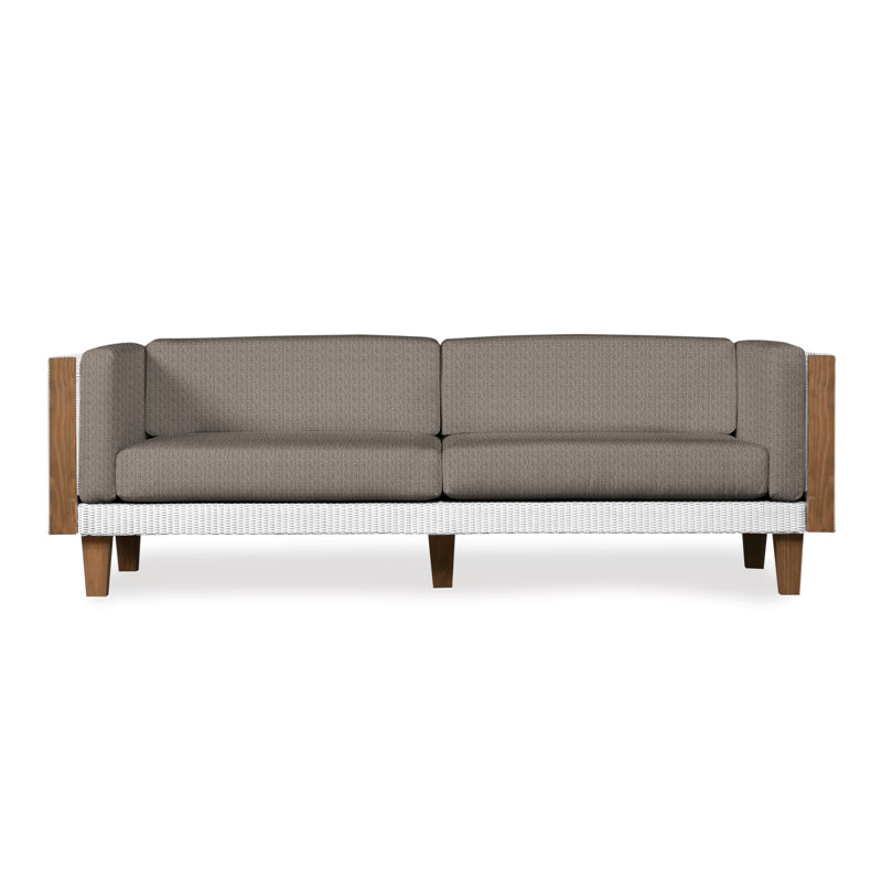 Catalina Outdoor 3 - Seat Patio Sofa, White, Serene Spa