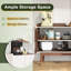 Buffet Buffet Buffet moderne de 55 pouces avec portes escamotables Buffet en bois avec rebord surélevé-1157452467