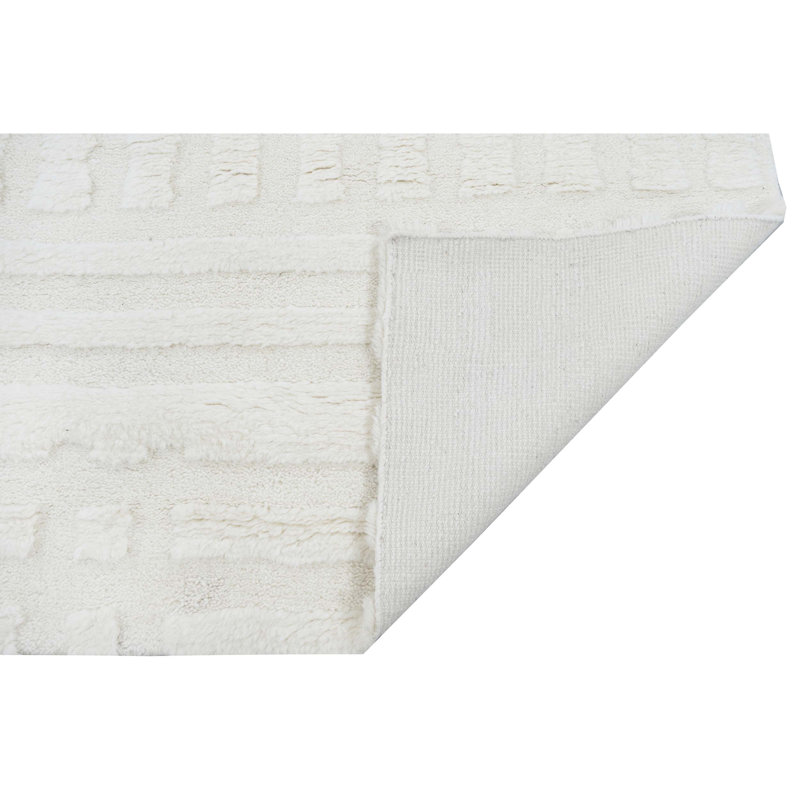 Wool Area Rug in Ivory, Rectangle 9' x 12'