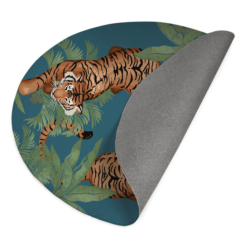 Tapis extérieur Rumble In the Jungle, Rond 5 pi
