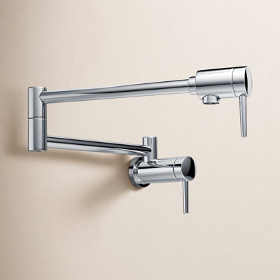 Delta Contemporary Pot Filler Faucet, Wall Mount Pot Filler Kitchen Faucet