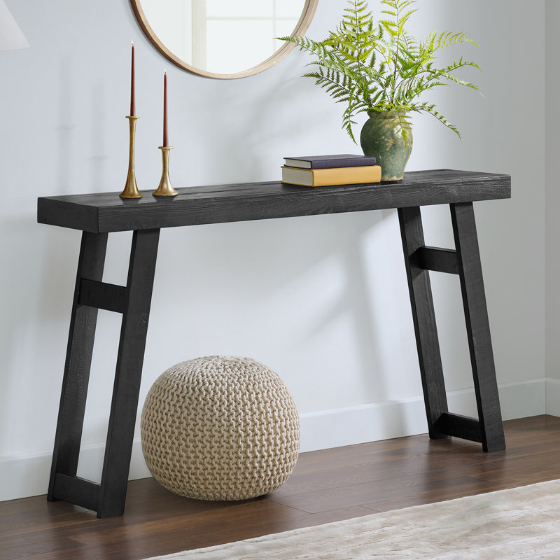 Table console Lawas, H 32 po x l 56 po x P 12 po, Noir