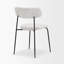 Freudenburg Matte Black Metal W/ Grey Fabric Dining Chair