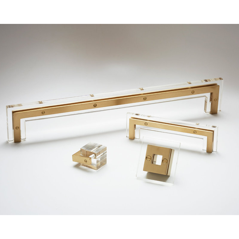 Transparency Bar / Handle Pull, Satin Brass