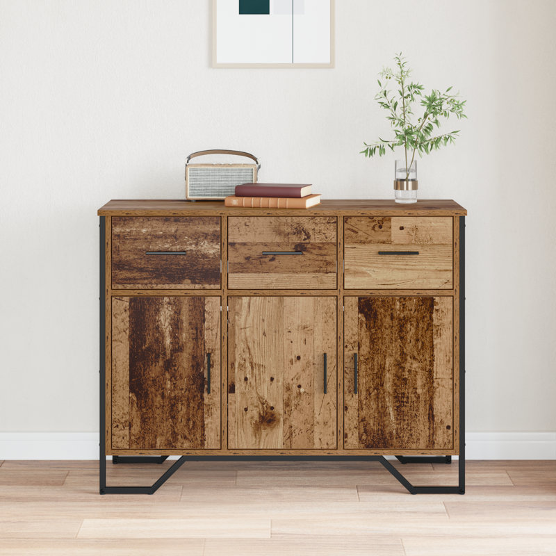 Sideboard 97 X 32.5 X 74.5 Cm Engineered Wood, Old Wood