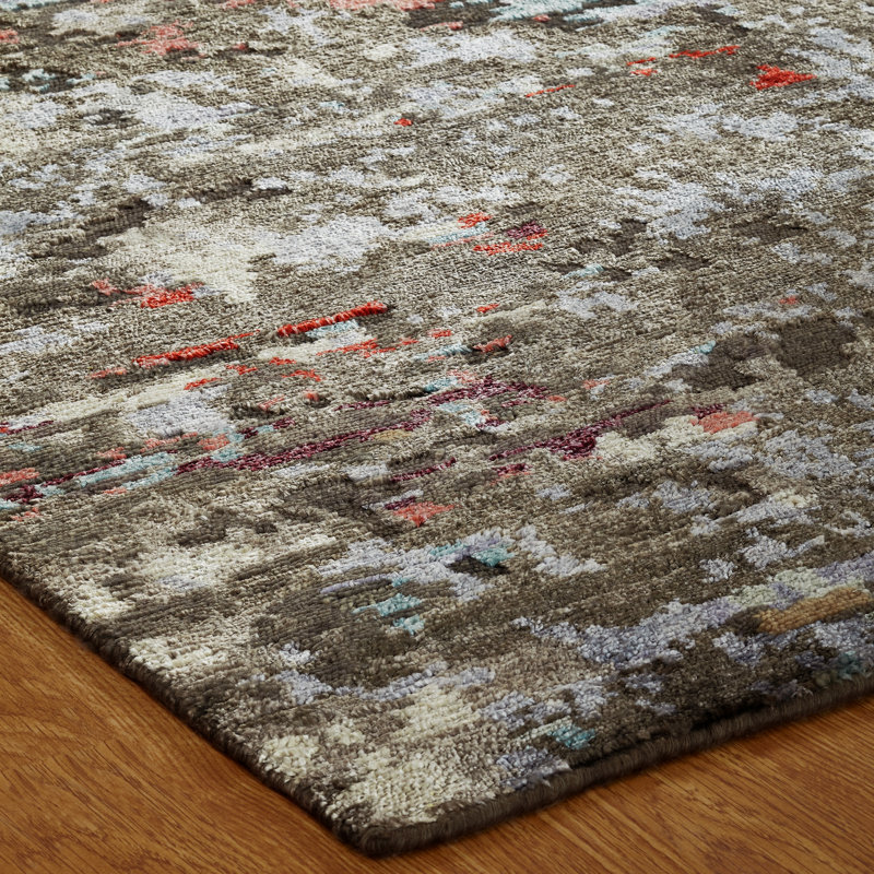 Hand Knotted Area Rug, Rectangle 8' x 10'