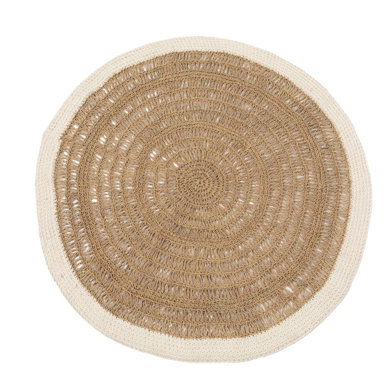 Round Ched Hand Woven Area Rug, Round 100cm