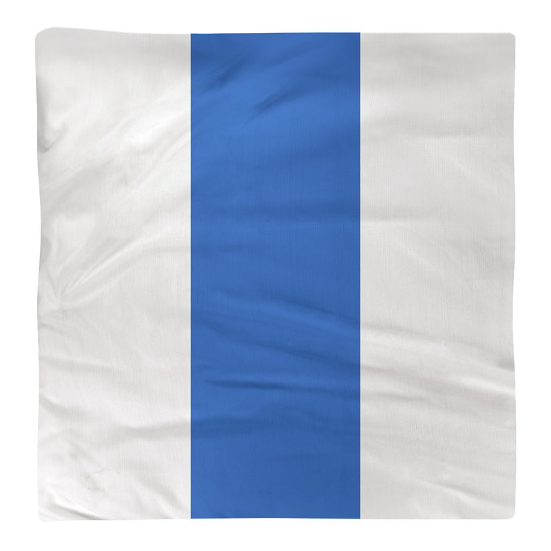 Serviette de l’université la ours, H 10 po x l 10 po x P 0,25 po, Blanc, bleu, jaune, Sergé de coton