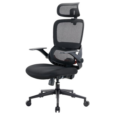 Chaise de bureau avec accoudoirs à 2 dimensions, chaise de bureau à haut dossier avec appui-tête à 2 dimensions, chaise ergonomique avec support lombaire dynamique adaptatif, verrou inclinable de 113 à 135 °, 300 lb