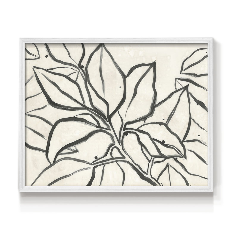 Parchemin brossé I - impression encadrée - réarmable, H 11 po x l 14 po, Blanc