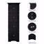 Armoire de rangement haute avec portes et 4 tablettes-1504115665