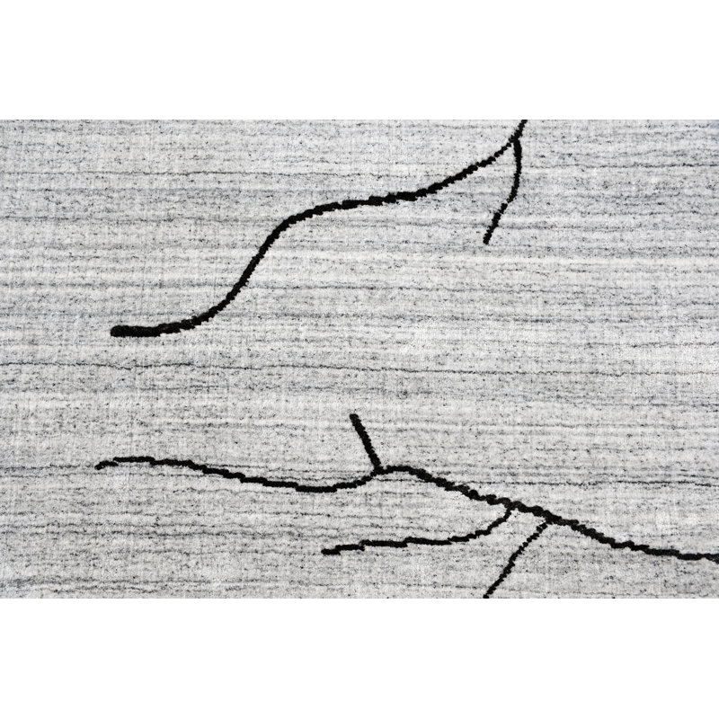 Berlene Abstract Line Area Rug, Rectangle 8' x 10'