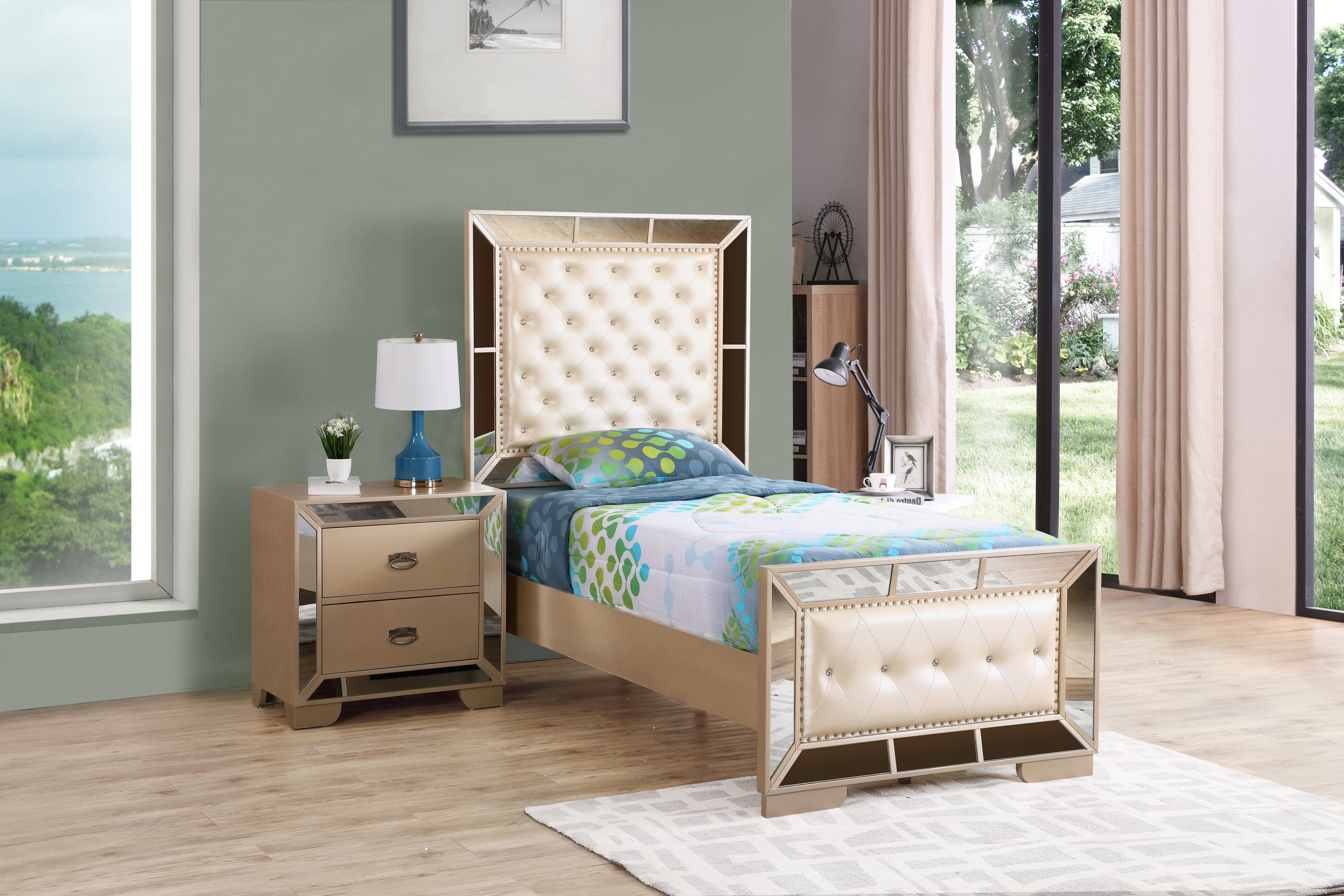 Versailles upholstered deals bed